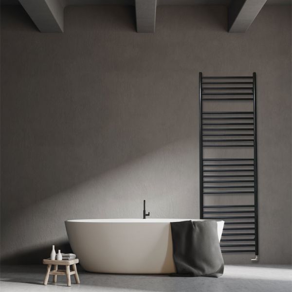 JIS Sussex Beacon Black 1650mm x 520mm Stainless Steel Towel Rail #2