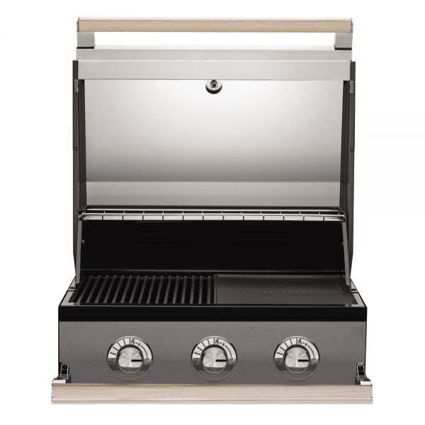 BeefEater 1500 Stainless Steel 3 Burner Built In Gas BBQ