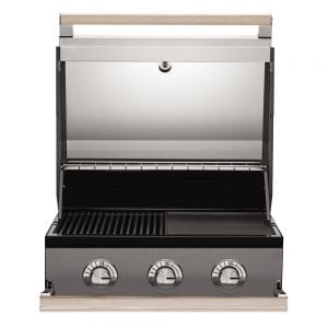 BeefEater 1500 Stainless Steel 3 Burner Built In Gas BBQ