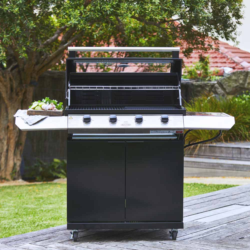 BeefEater 1200E 4 Burner Gas BBQ with Side Burner and Trolley BMG1241BBE
