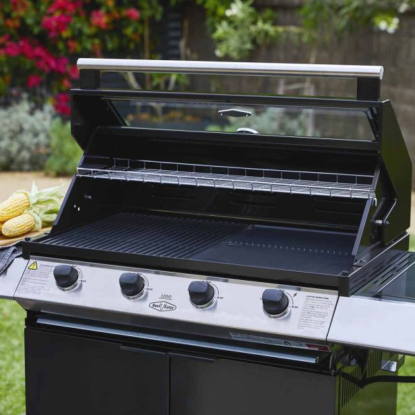 BeefEater 1200E 4 Burner Gas BBQ with Side Burner and Trolley #9