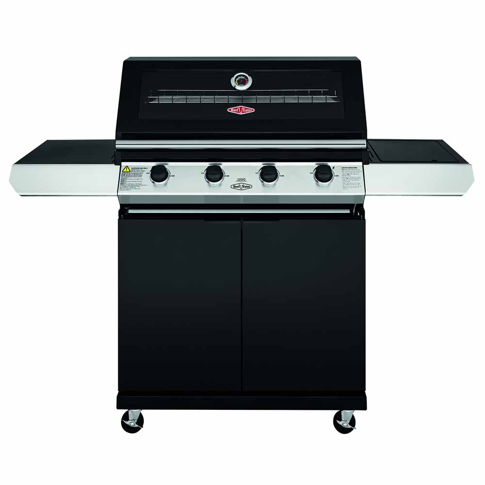 BeefEater 1200E 4 Burner Gas BBQ with Side Burner and Trolley BMG1241BBE