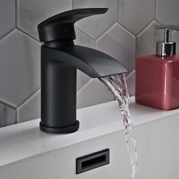 Apex Belini Black Mono Basin Mixer Tap #2