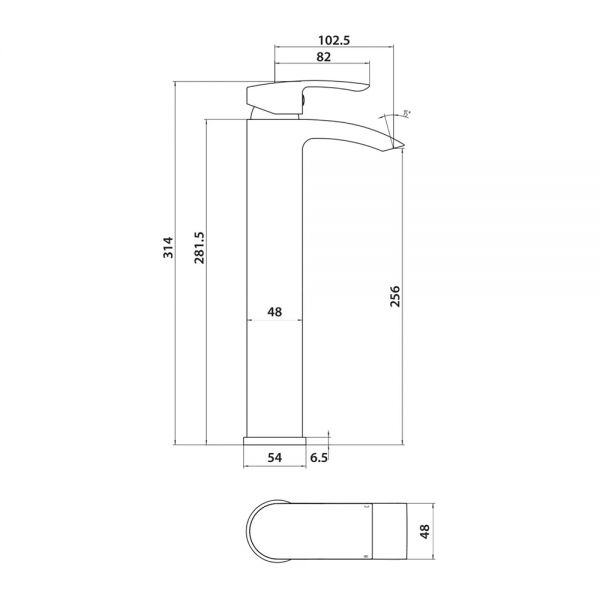 Apex Belini Chrome Tall Mono Basin Mixer Tap #2