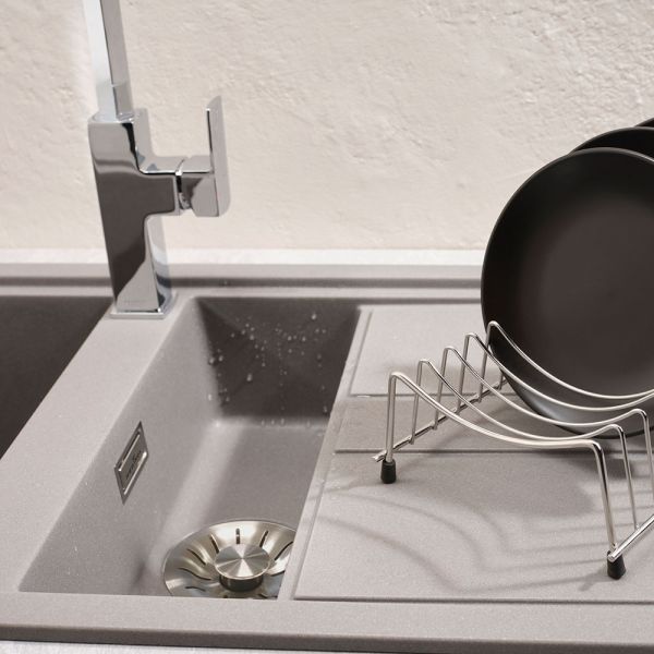 Reginox Best Grey 1.5 Bowl Granite Kitchen Sink 1000 x 510mm #6