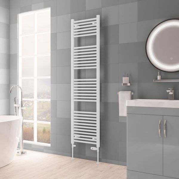 Eastbrook Biava Multirail Hidden Vent 1720 x 450 Straight Matt White Towel Rail #2