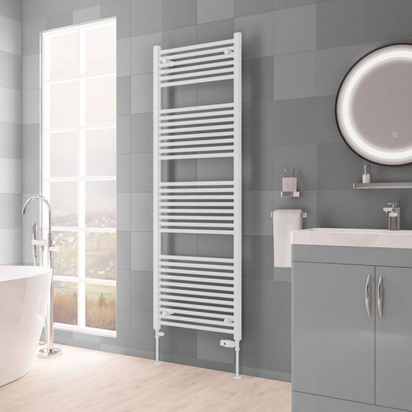 Eastbrook Biava Multirail Hidden Vent 1720 x 600 Straight Matt White Towel Rail #2