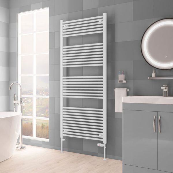 Eastbrook Biava Multirail Hidden Vent 1720 x 750 Straight Matt White Towel Rail #2