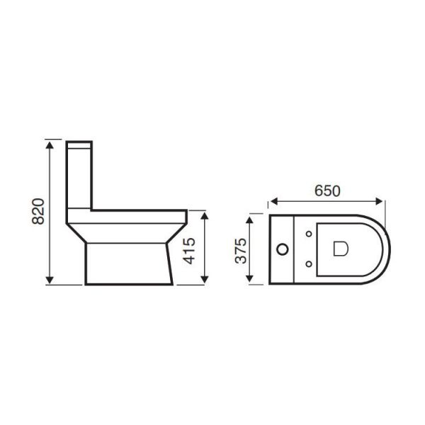 Kartell Bijoux Close Coupled WC with Cistern and Toilet Seat #2
