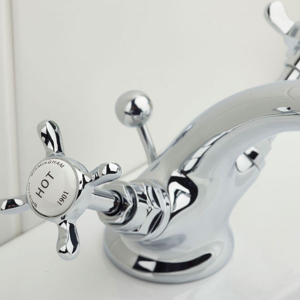 Bristan 1901 Chrome Mono Basin Mixer Tap with Pop Up Waste #4