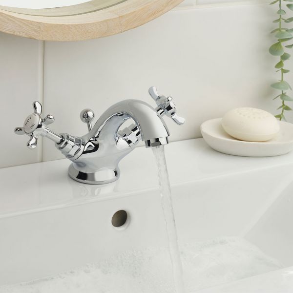 Bristan 1901 Chrome Mono Basin Mixer Tap with Pop Up Waste #3