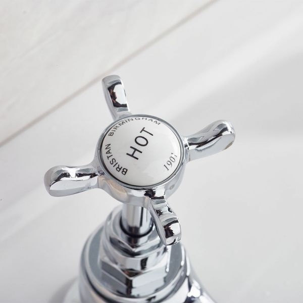 Bristan 1901 Chrome Basin Pillar Taps #3