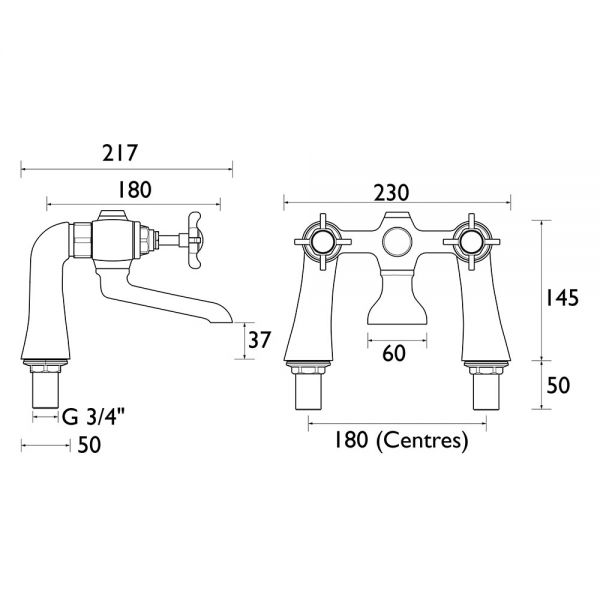 Bristan 1901 Chrome Bath Filler Tap #6
