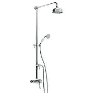 Bristan 1901 Exposed Concentric Chrome Shower Valve with Diverter and Rigid Riser Kit N2 CSHXDIV C