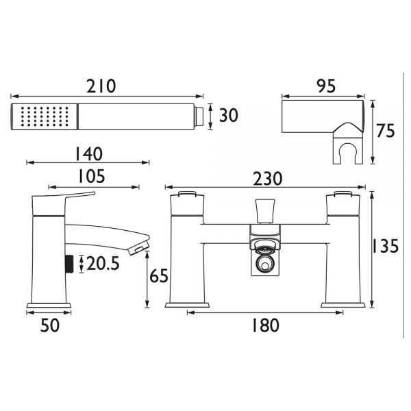 Bristan Appeal Chrome Bath Shower Mixer Tap #2