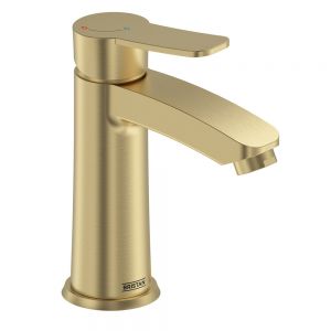 Bristan Appeal Eco Start Brushed Brass Mono Basin Mixer Tap with Clicker Waste