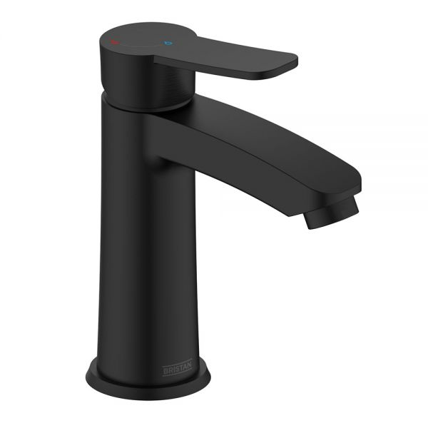 Bristan Appeal Eco Start Black Mono Basin Mixer Tap with Clicker Waste