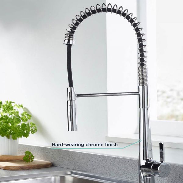Bristan Axia Chrome Mono Kitchen Mixer Tap with Pull Down Hose and Eco Start #3