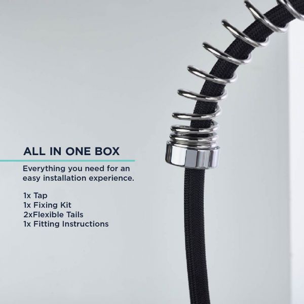 Bristan Axia Chrome Mono Kitchen Mixer Tap with Pull Down Hose and Eco Start #4