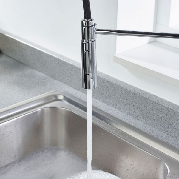 Bristan Axia Chrome Mono Kitchen Mixer Tap with Pull Down Hose and Eco Start #8