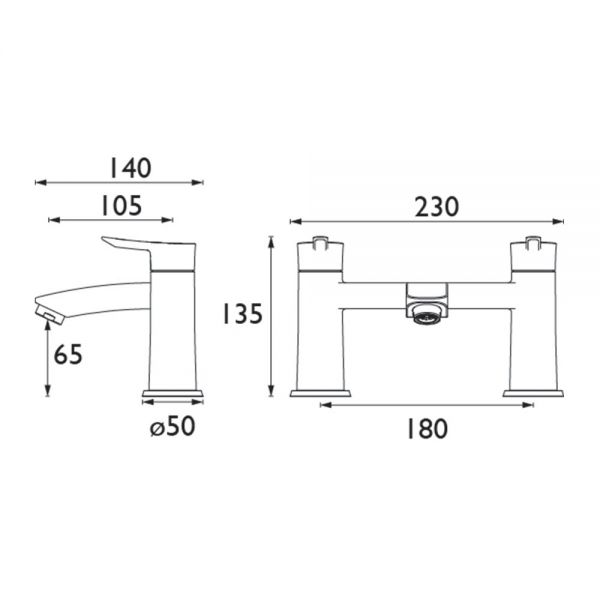 Bristan Apelo Black Bath Filler Tap #2