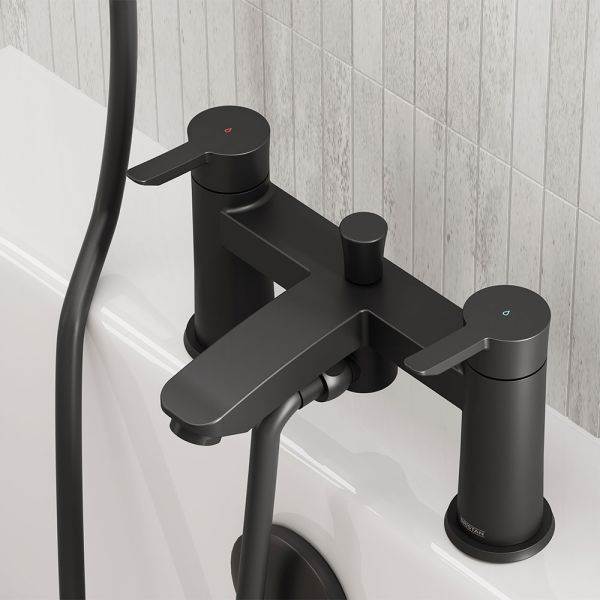 Bristan Apelo Black Bath Shower Mixer Tap #5