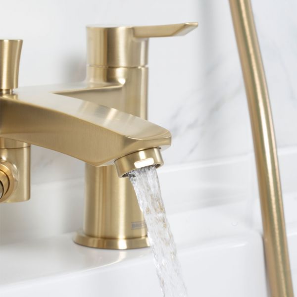 Bristan Apelo Brushed Brass Bath Shower Mixer Tap #5