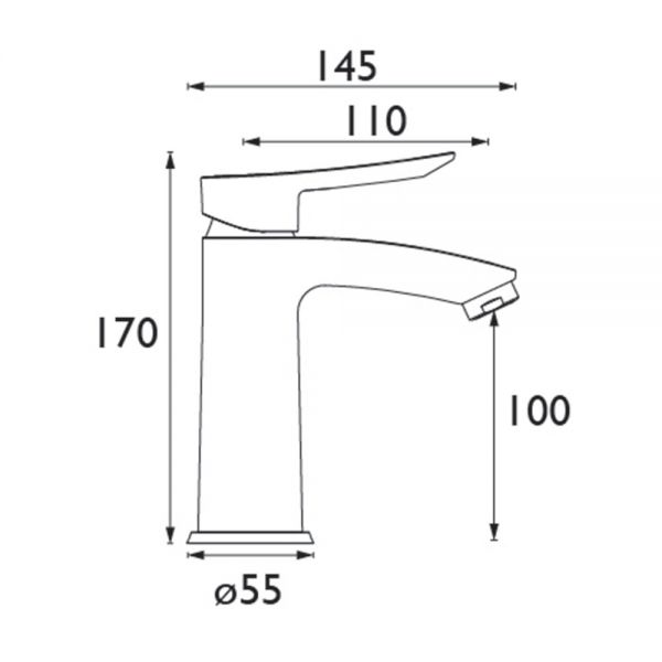 Bristan Apelo Eco Start Chrome Mono Basin Mixer Tap with Clicker Waste #2