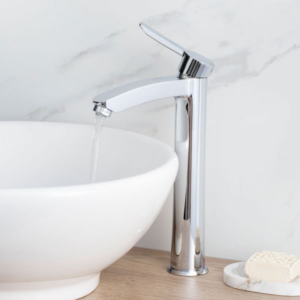 Bristan Apelo Eco Start Chrome Tall Basin Mixer Tap with Clicker Waste #4