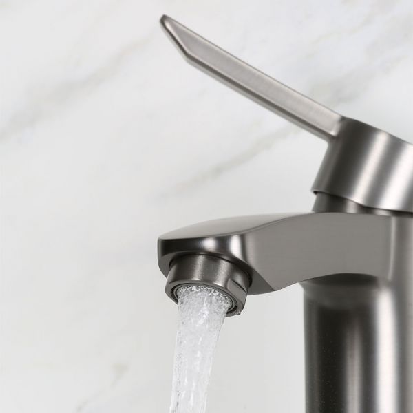 Bristan Apelo Eco Start Gunmetal Mono Basin Mixer Tap with Clicker Waste #4