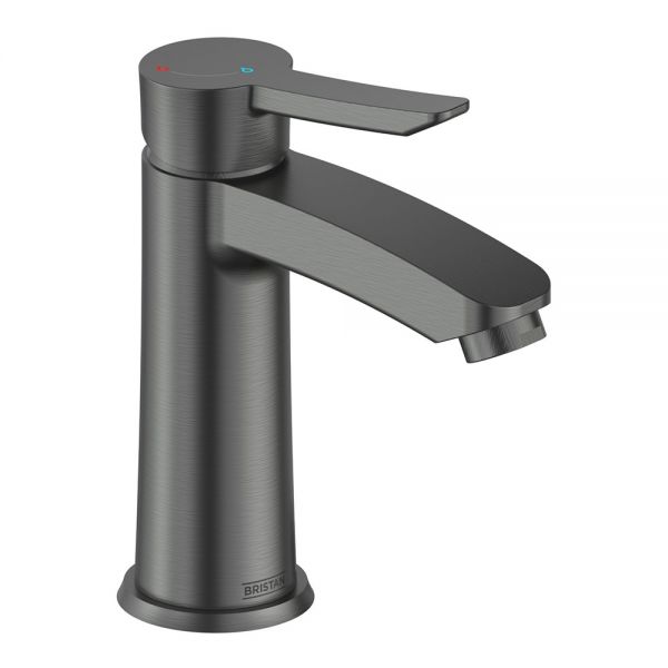 Bristan Apelo Eco Start Gunmetal Mono Basin Mixer Tap with Clicker Waste