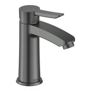 Bristan Apelo Eco Start Gunmetal Mono Basin Mixer Tap with Clicker Waste