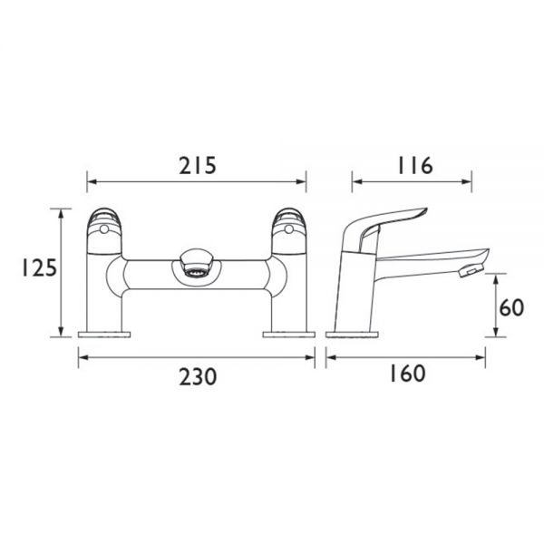 Bristan Aster Chrome Bath Filler Tap #2