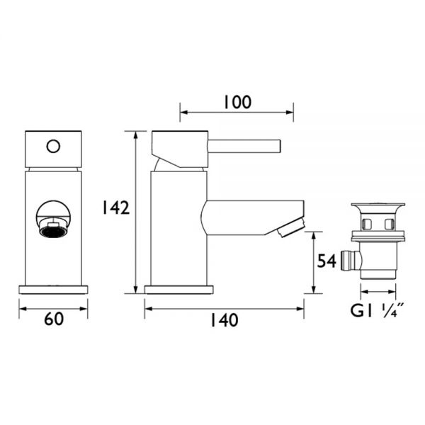 Bristan Blitz Chrome Mono Basin Mixer Tap with Clicker Waste #5
