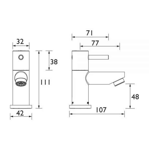 Bristan Blitz Chrome Basin Pillar Taps #2