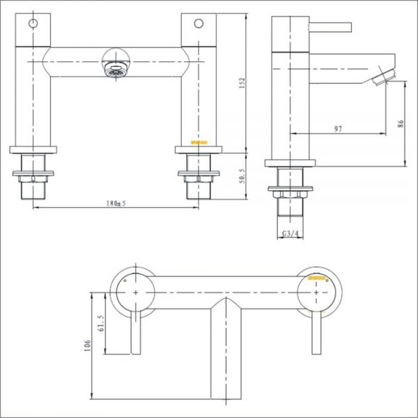 Bristan Blitz Chrome Bath Filler Tap #5