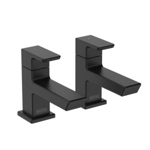 Bristan Cobalt Black Basin Pillar Taps COB 12 BLK