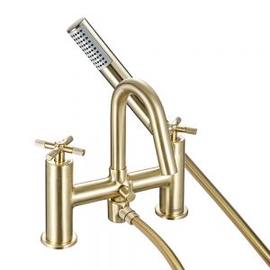 Bristan Cruzar Brushed Brass Bath Shower Mixer Tap