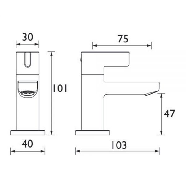 Bristan Clio Chrome Basin Pillar Taps #5
