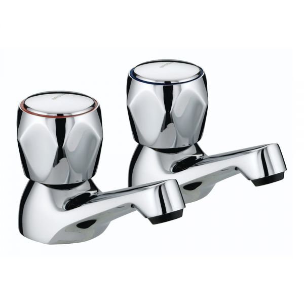 Bristan Club Chrome Basin Pillar Taps