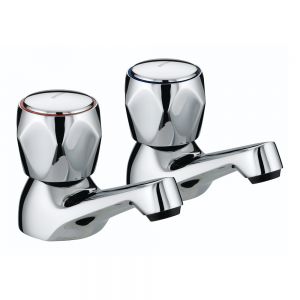 Bristan Club Chrome Basin Pillar Taps