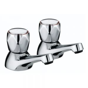 Bristan Club Chrome Bath Pillar Taps