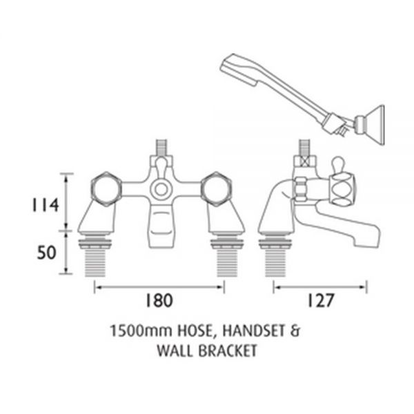 Bristan Club Chrome Bath Shower Mixer Tap #2