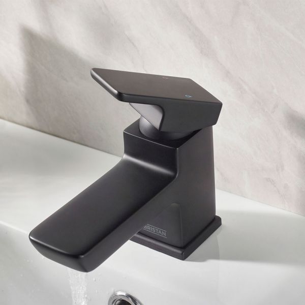 Bristan Cobalt Black Mono Basin Mixer Tap with Clicker Waste #2