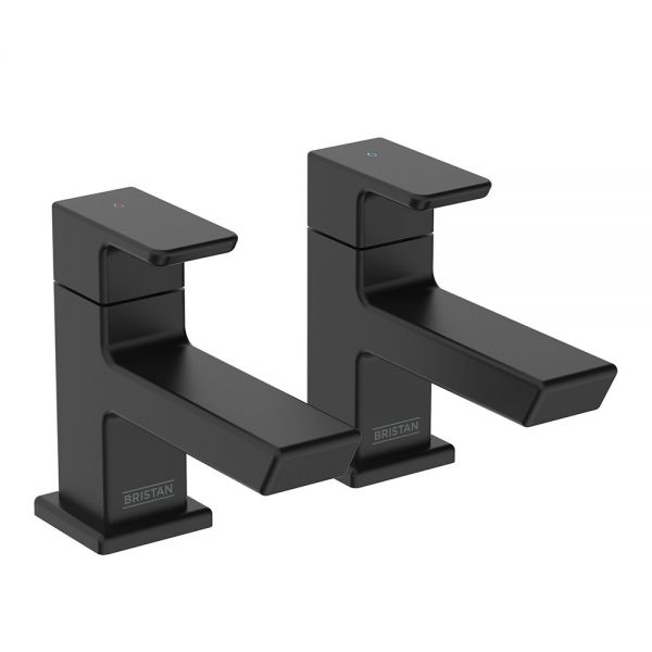 Bristan Cobalt Black Basin Pillar Taps