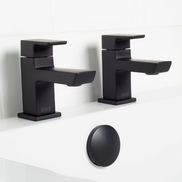 Bristan Cobalt Black Bath Pillar Taps #2