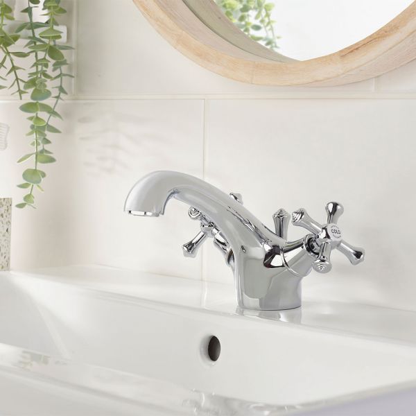 Bristan Colonial Chrome Mono Basin Mixer Tap with Pop Up Waste #4