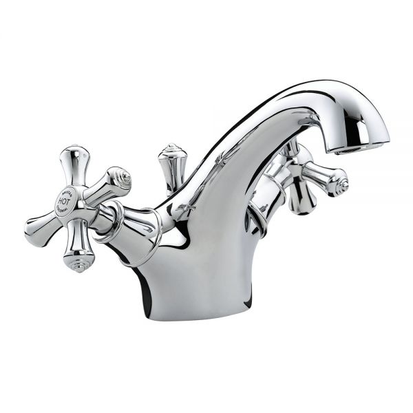 Bristan Colonial Chrome Mono Basin Mixer Tap with Pop Up Waste