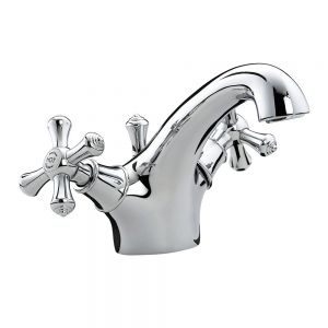 Bristan Colonial Chrome Mono Basin Mixer Tap with Pop Up Waste