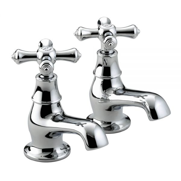 Bristan Colonial Chrome Bath Pillar Taps